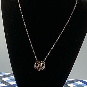Coach Gold and Silver Ring Pendant Necklace